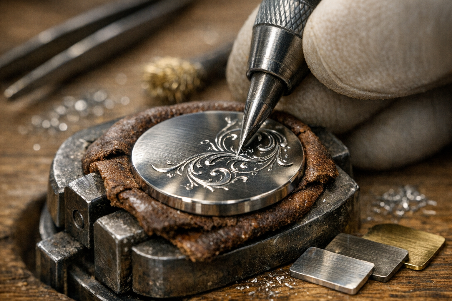 Grawerowanie na powierzchniach obłych (butelki, wałki) przy użyciu przystawki obrotowej